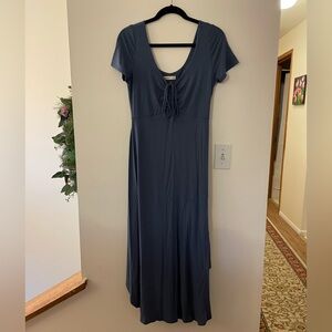 Sozy midi length light blue dress size Large jersey material